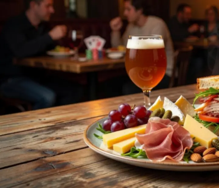 Wood-fired bistro plates and seasonal specials on a rustic table.