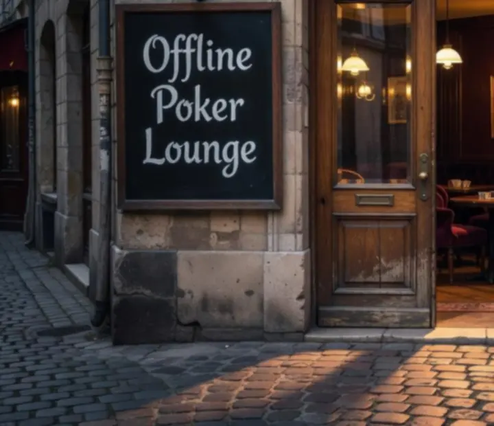 Entrance to the kozosseghub365 wood-paneled offline poker lounge within the neighborhood bistro.
