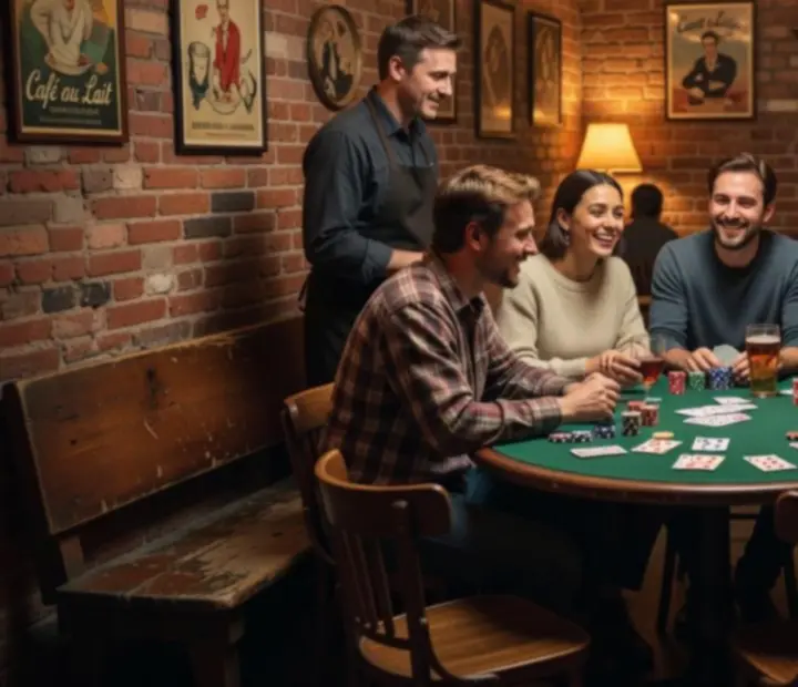 A private birthday poker night celebration at the lounge.